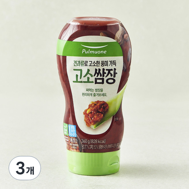 풀무원 튜브형 고소쌈장 (냉장), 360g, 3개