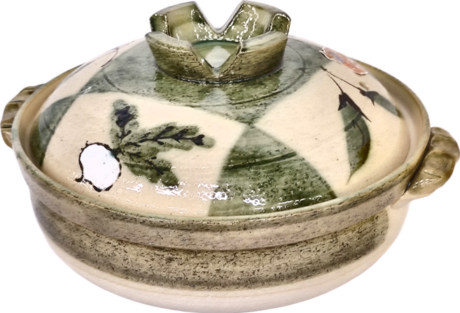 SAJI 佐治陶器 9號深型砂鍋 市松 3.4L 陶瓷材質 日本產, 28cm, 1個
