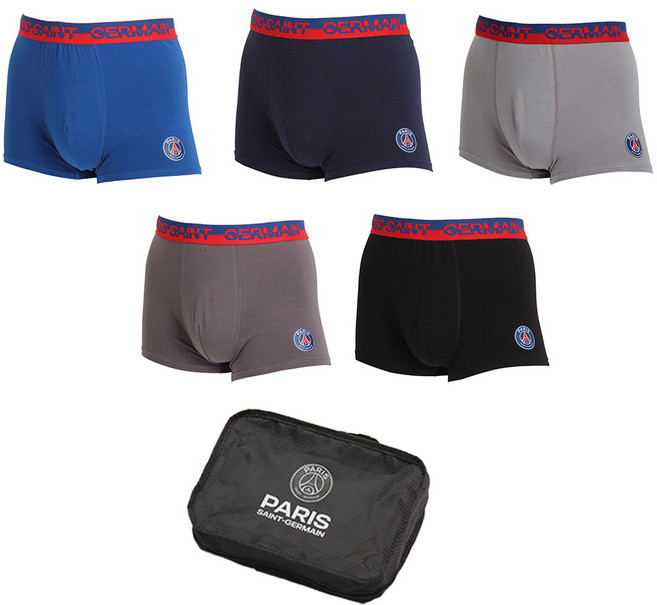 파리생제르맹 남성용 컴포트 드로즈 팬티 5종 세트 + 파우치 세트