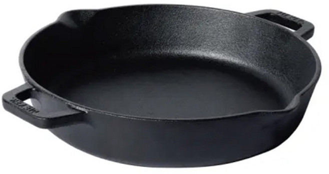 MEYER 美亞 烤箱/電磁爐適用 鑄鐵雙耳平底鍋, 26cm, 1個
