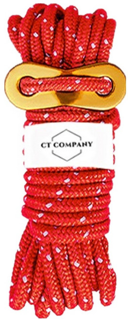 씨티컴퍼니 4M 야광 캠핑 고정 로프, 레드