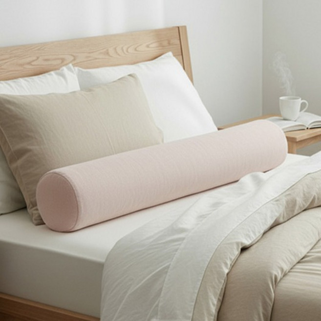 우리앤데코 편안한 메모리폼 바디필로우, 핑크