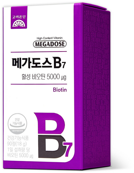 메가도스 B7 활성 비오틴, 90정, 1개
