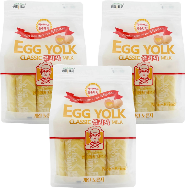 HEALTH DAILY 健康日誌 韓式蛋黃米餅, 240g, 3個