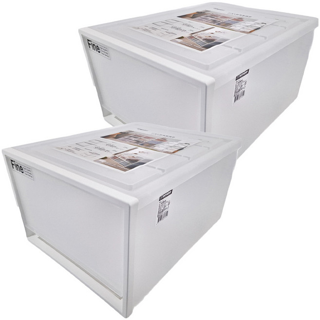 KEYWAY 聯府 單抽屜整理箱 25L, 白色, 2個