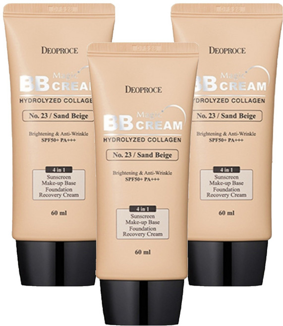 디오프러스 매직 비비크림 SPF50+ PA+++, 23호 샌드베이지, 60ml, 3개