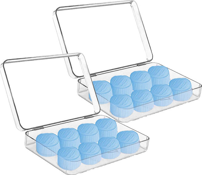 AHOYE 完美抗躁外耳式矽膠耳塞/防水耳塞, 8個, 2盒