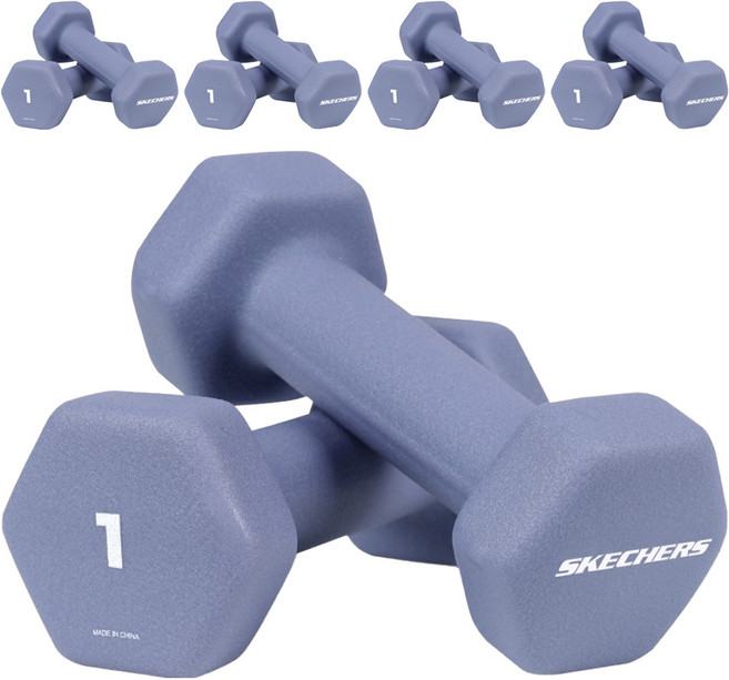 SKECHERS 寬版六角啞鈴, 10個, 1kg