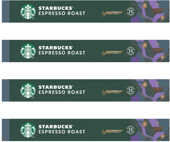 스타벅스 에스프레소 로스트 by 네스프레소 캡슐커피, 5.7g, 10개입, 4개