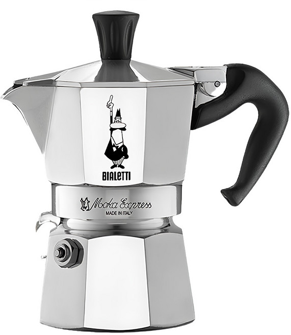 Bialetti 拜雷提 經典摩卡壺 免插電 可直火 瓦斯爐 登山爐 露營咖啡壺, 銀色, 1盒