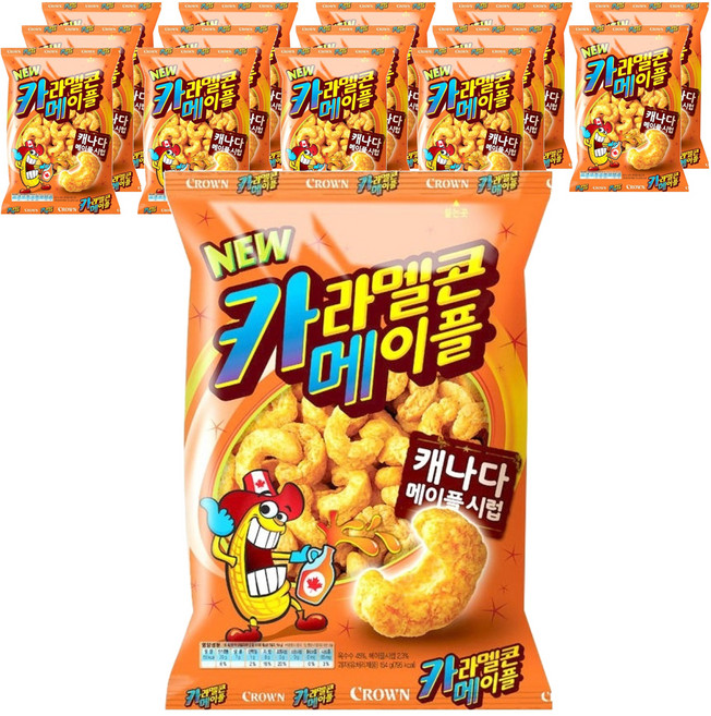 크라운 카라멜콘 메이플, 154g, 15개