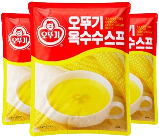 오뚜기 옥수수 스프, 1kg, 3개