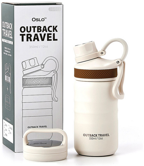 오슬로 아웃백 트래블 텀블러, 아이보리, 350ml, 1개