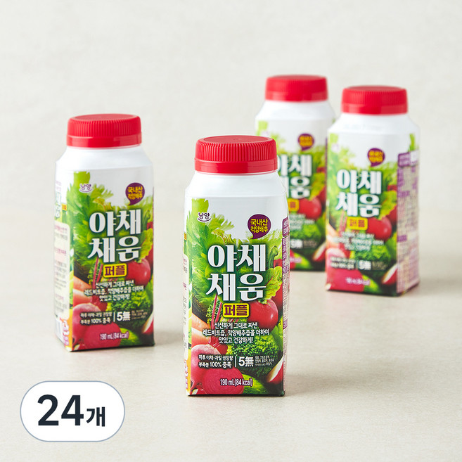 남양유업 야채채움 퍼플 주스, 190ml, 24개
