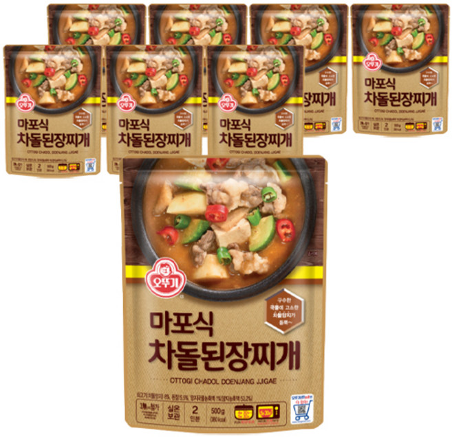 오뚜기 마포식 차돌된장찌개, 500g, 8개