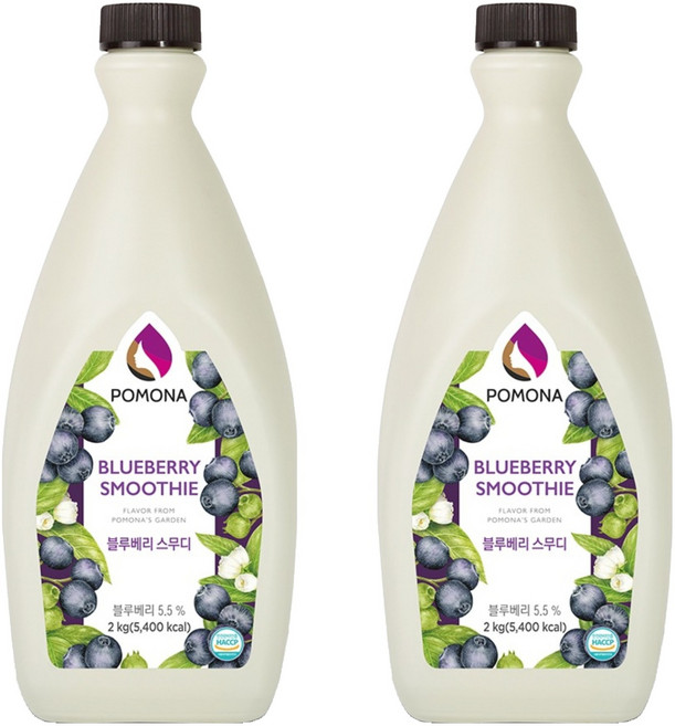 포모나 스무디 시럽 블루베리, 2kg, 2개