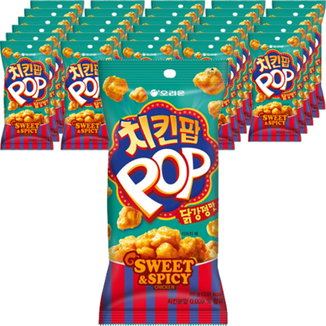 오리온 치킨팝 닭강정맛, 65g, 100개