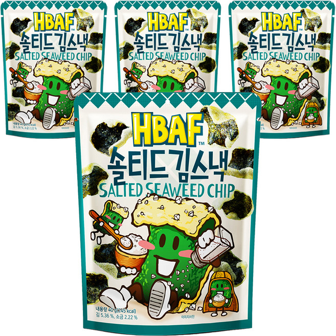 HBAF 海鹽口味炸海苔脆片, 40g, 4個