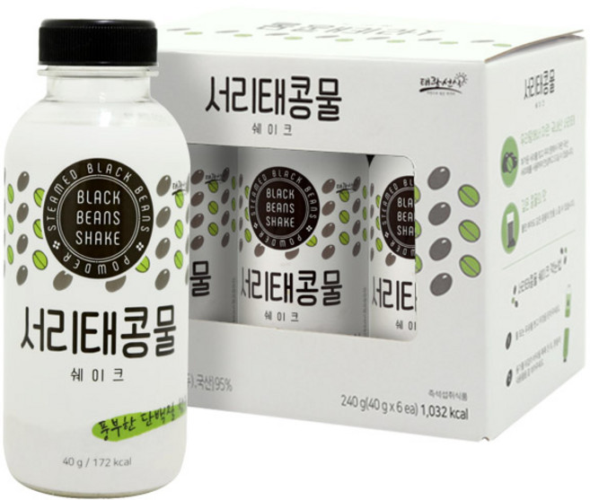 태광선식 서리태콩물 쉐이크 선식가루, 6개, 40g
