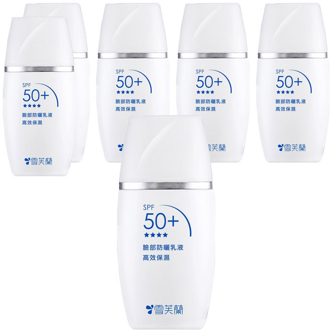 雪芙蘭 臉部防曬乳液 高效保濕 超微粒 防曬因子 SPF 50+, 30g, 6瓶