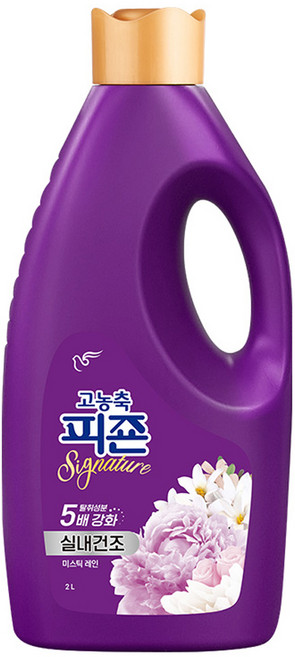 피죤 고농축 실내건조 시그니처 섬유유연제 미스틱레인 본품, 2L, 1개