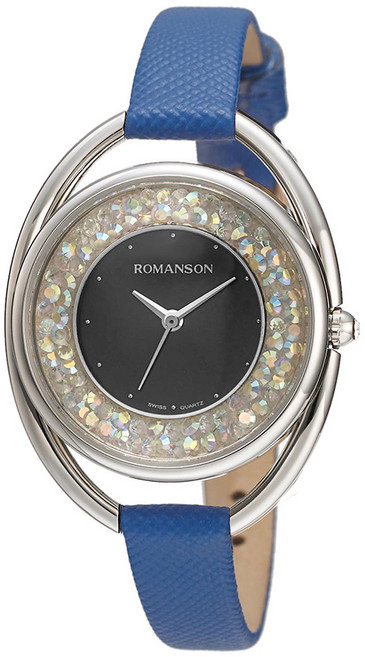 ROMANSON 女用皮革手錶 RWRLLL1B0100WHBK0 + 禮品包裝