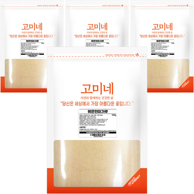 고미네 볶은현미가루, 500g, 4개