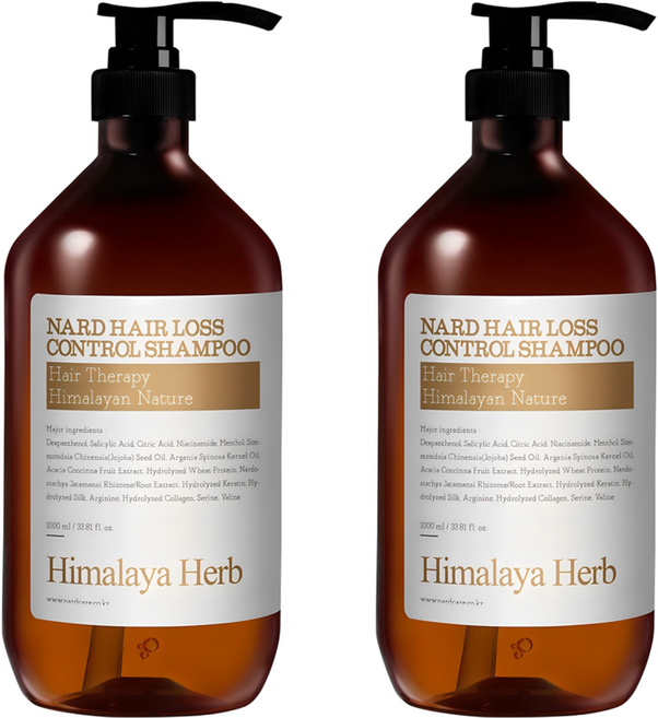 나드 두피케어 탈모증상완화 샴푸 아로마 허브, 1L, 2개
