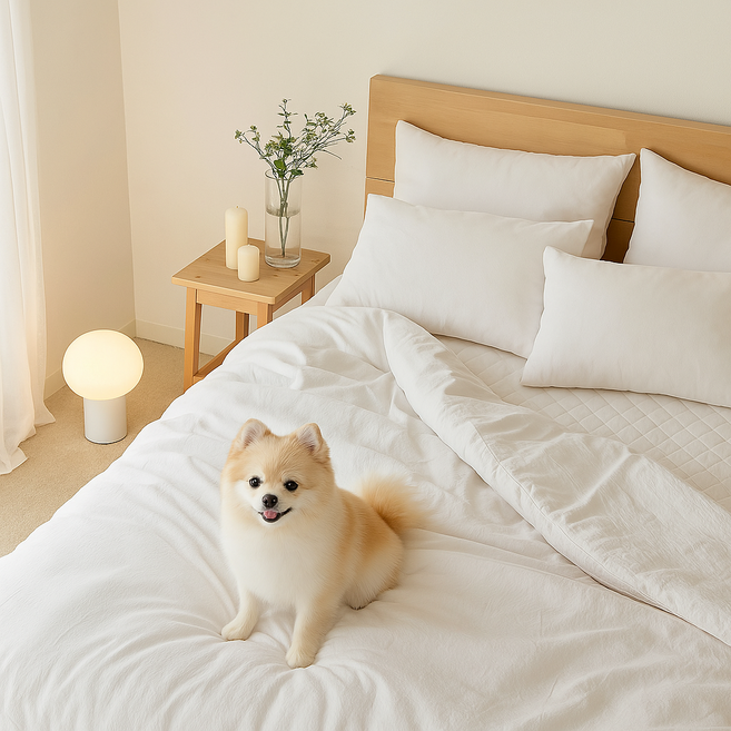 쁘리엘르 퓨어 워싱 마이크로화이바 차렵이불베개 세트