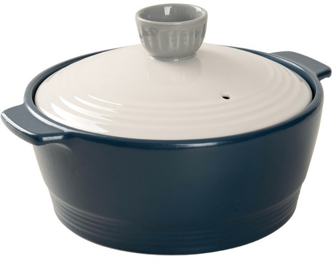 진뚝배기 소로 뚝배기 청 네이비 3호, 1개, 19.7cm