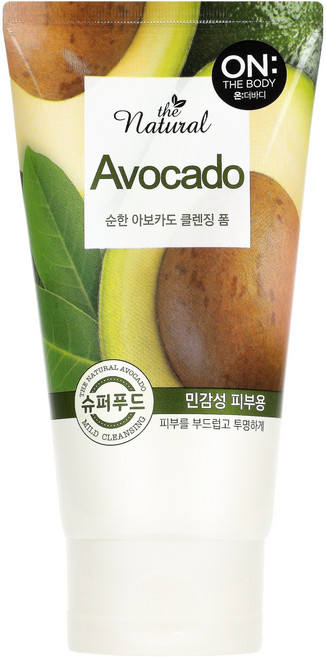 온더바디 더 내추럴 아보카도 순한 클렌징 폼, 120g, 1개