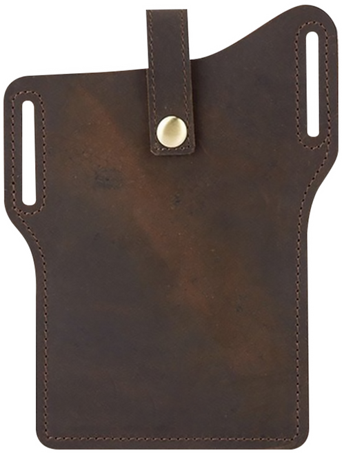 真皮頭層瘋馬牛皮男士手機包腰包男包 適用6.7吋以下 LB740