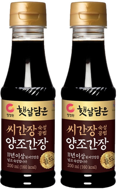 햇살담은 씨간장 숙성 양조간장 골드, 200ml, 2개