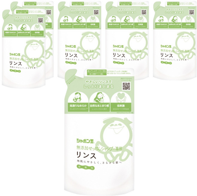 샤본다마 헤어린스 리필, 420ml, 6개