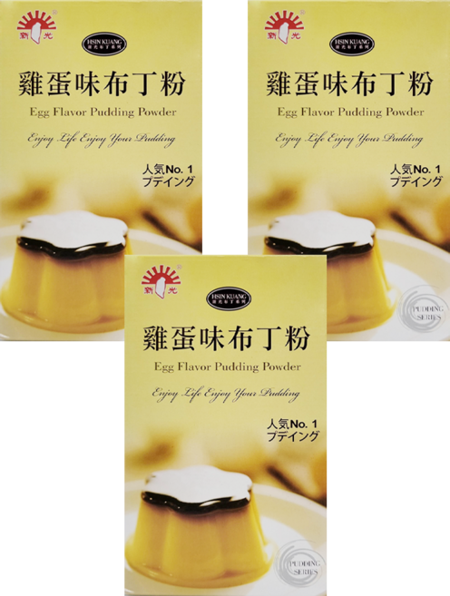 新光洋菜 雞蛋布丁風味粉, 1kg, 3盒