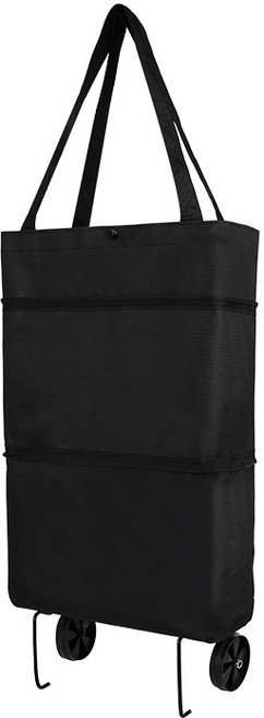 생활공식 워라벨 휴대용 장바구니, 블랙, 1개