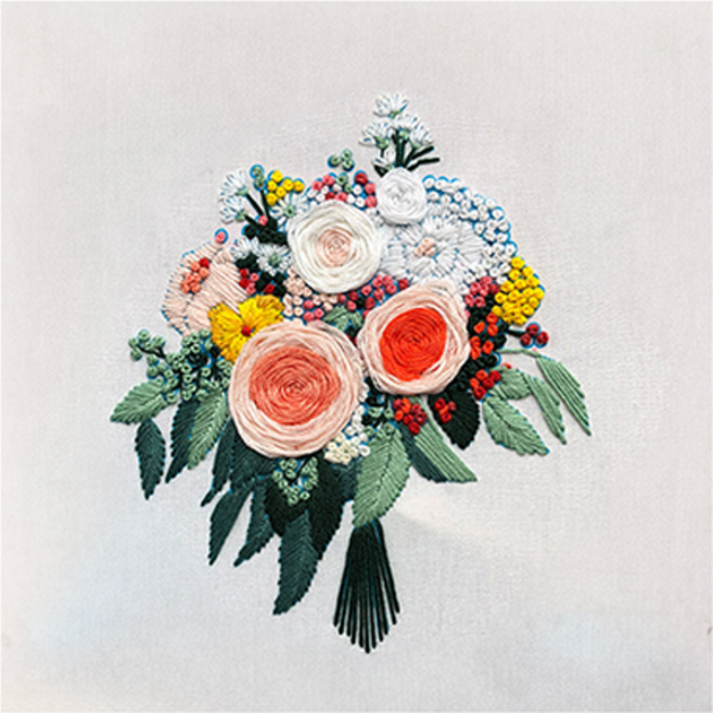 타이탄 DIY 십자수 키트 재료 패키지단독, 꽃처럼 아름다운, 1개