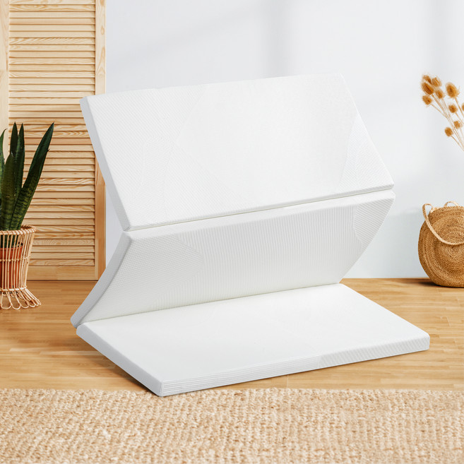 그랜레스트 베이직 3단 접이식 메모리폼 토퍼, 화이트, 5cm