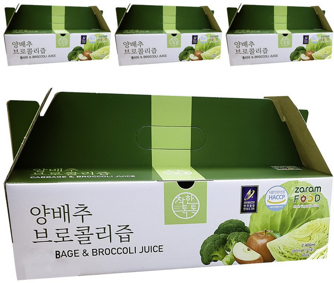 착한톡톡 양배추브로콜리즙, 80ml, 120개