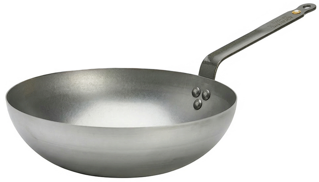 de Buyer 畢耶 原礦蜂蠟系列 中華北京炒鍋, 28cm, 1個