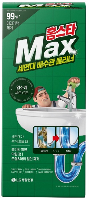 홈스타 맥스 세면대 배수관 클리너, 230ml, 1개