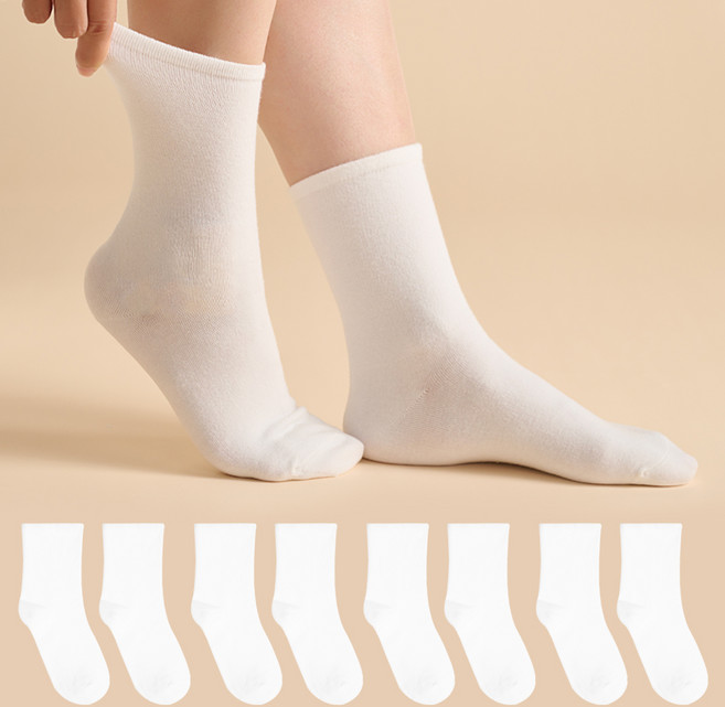 베이스알파에센셜 발목 조임 없이 편안한 여성용 무압박 양말 8켤레 세트