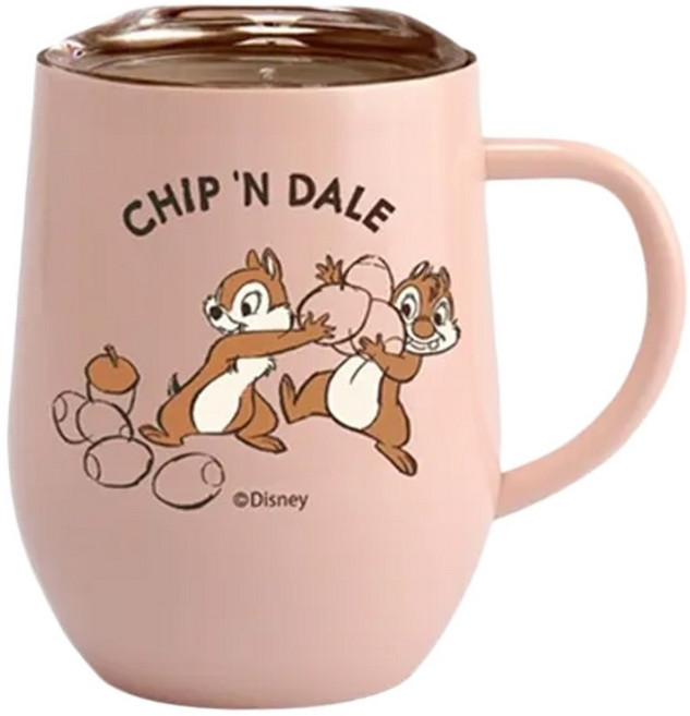CHIP 'N' DALE 奇奇蒂蒂 麻吉真空保溫隨行不銹鋼304蛋型杯 附蓋, 莓果, 1個