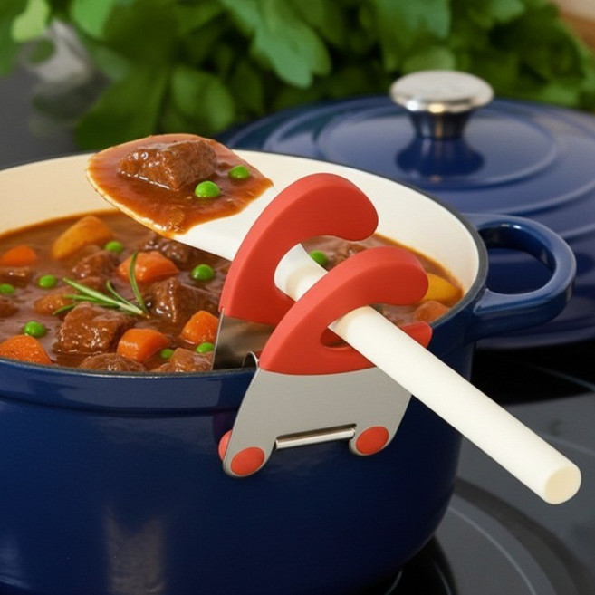 오디트 냄비 조리도구 거치대 받침대, 레드, 2개