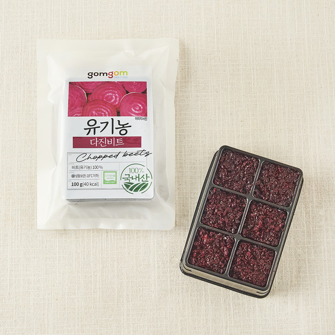 곰곰 유기농 다진 비트 (냉동), 100g, 1팩