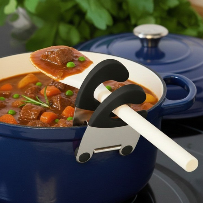 오디트 냄비 조리도구 거치대 받침대, 블랙, 2개