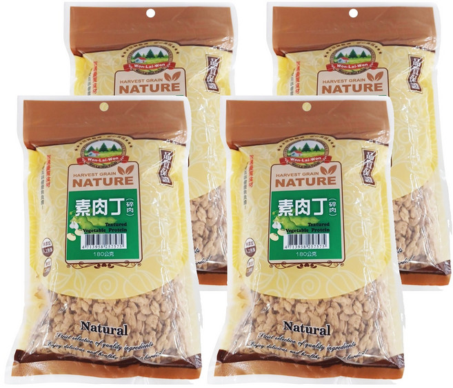 WON LAI WON 旺來旺 素肉丁 碎肉, 180g, 4包