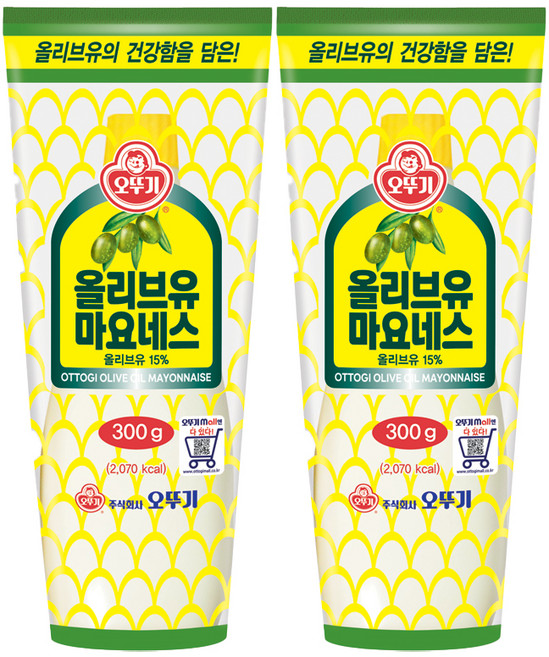 오뚜기 올리브유마요네즈, 300g, 2개