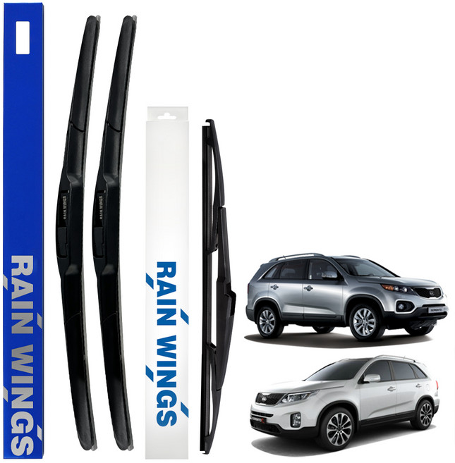 레인윙스 하이브리드 RV&SUV 차량 전면+후면 와이퍼 세트, 기아 쏘렌토R