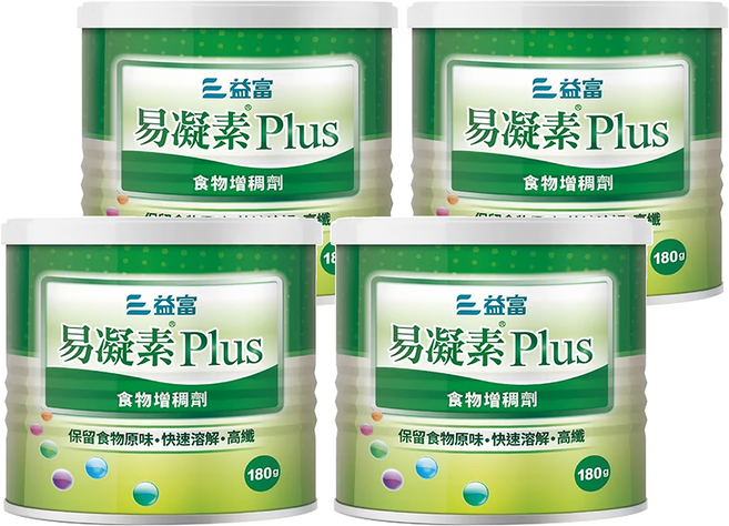 益富 易凝素PLUS 食物增稠劑, 180g, 4罐